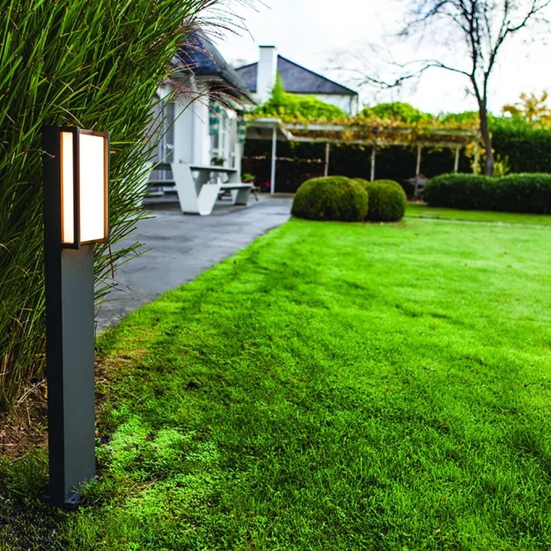 Lampione da giardino LED, Qubo H 75 cm, bianco 1100 LUMEN, IP54 LUTEC