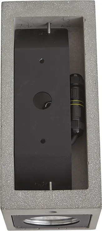 Lampada da parete da esterno moderna grigia a 2 luci IP44 - Pompei