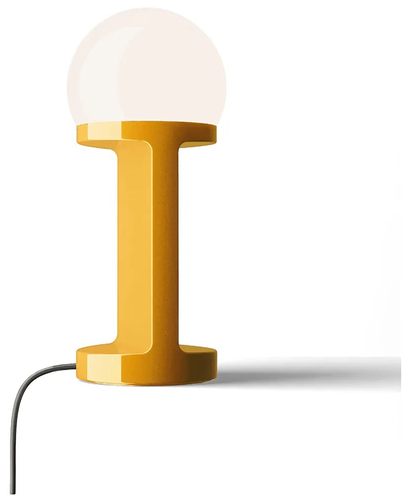 Lampada Da Tavolo Classica Habea Ceramica Giallo 1 Luce E14