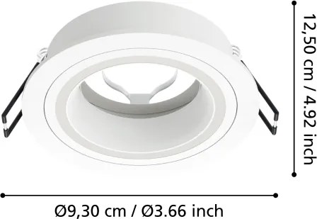 Eglo 900816 - Lampada da incasso CAROSSO 1xGU10/35W/230V bianco