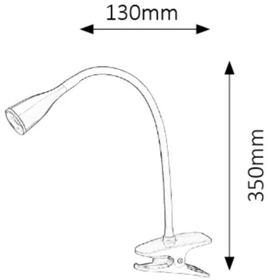 Rabalux 4195 - Lampada da scrivania a LED con clip JEFF LED/4,5W/230V blu