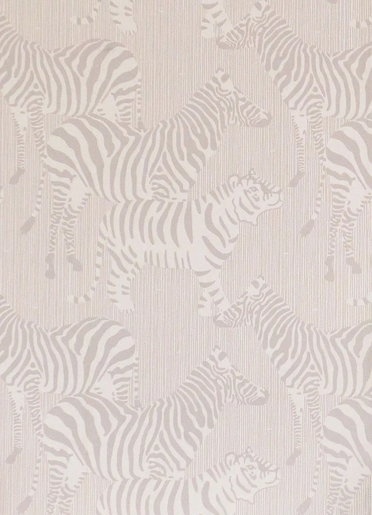 Majvillan Carta da parati Safari Stripes - Warm Grey