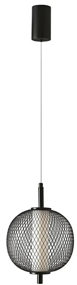 Lampada a sospensione LED su cavo PUMA LED/10W/230V Ø 20 cm, nera