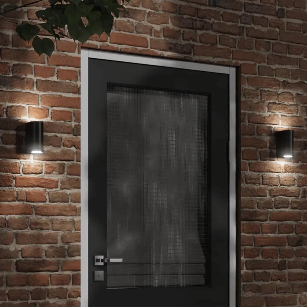 Applique Per Esterni Nera İn Alluminio Pressofuso /
