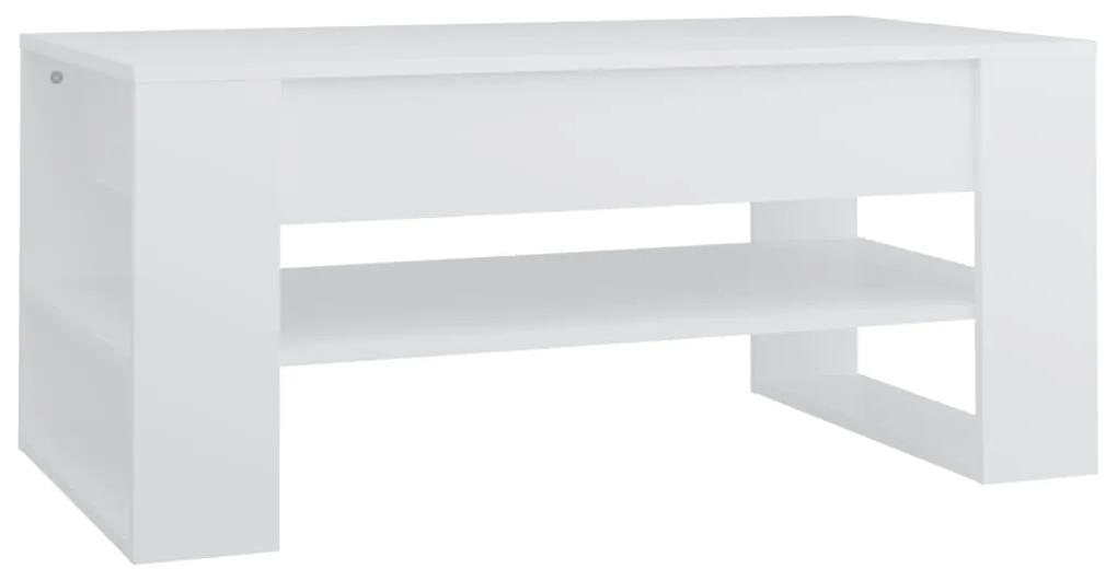 Tavolino da Salotto Bianco 102x55x45 cm Legno Multistrato