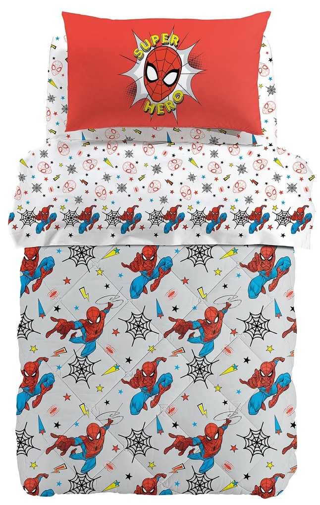Trapunta in Cotone Spider-man Superhero Singolo Marvel