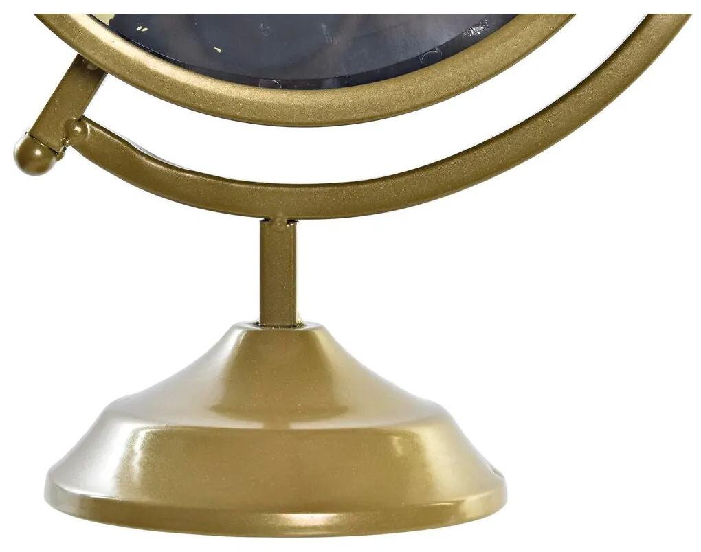Orologio da Tavolo DKD Home Decor Cristallo Dorato Metallo Mappamondo (22 x 12 x 31 cm)