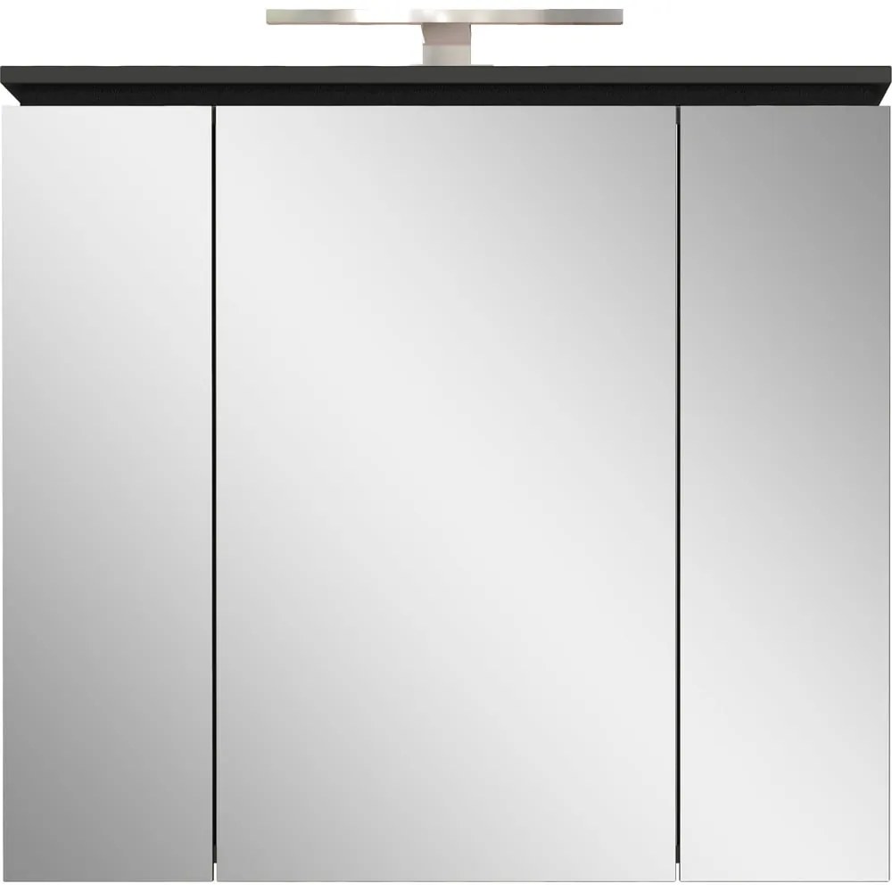 Mobile bagno antracite con specchio e illuminazione 76x74 cm Modesto - Germania