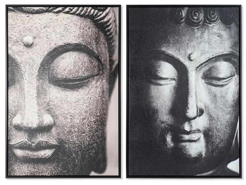 Quadro DKD Home Decor Buddha Orientale (62,5 x 4,5 x 93 cm) (2 Unità)