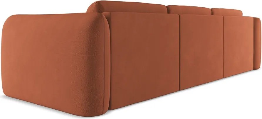 Divano angolare arancione (con penisola a sinistra) Hoku – Makamii