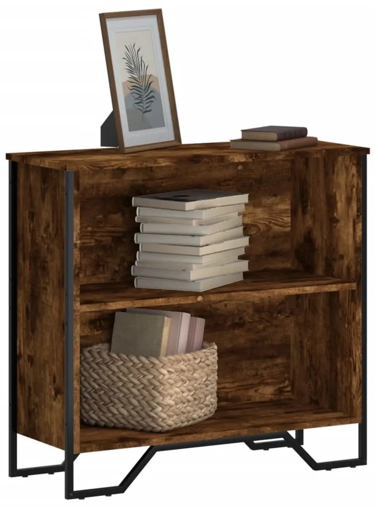 Libreria rovere fumo 80x31x74,5 cm in truciolato