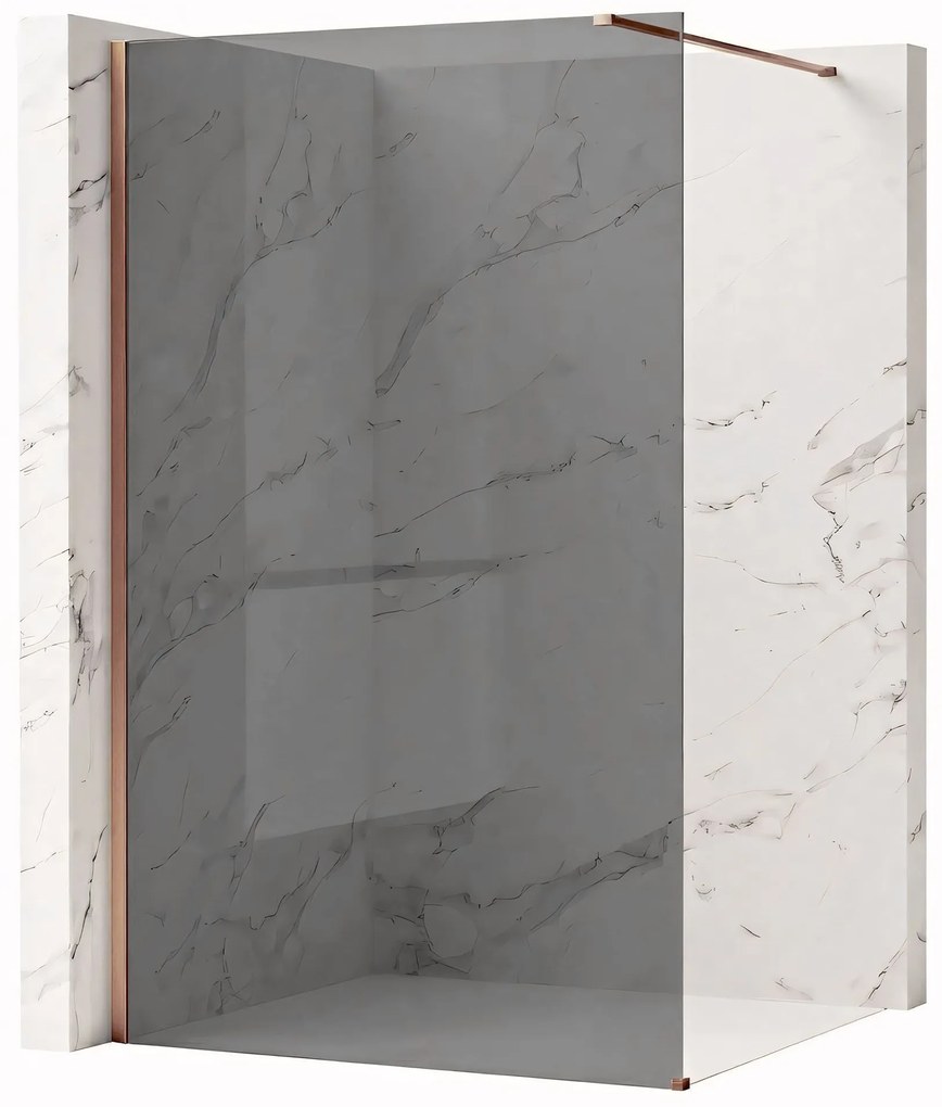 Parete doccia Rea Flexi Grey / Brush Copper 140