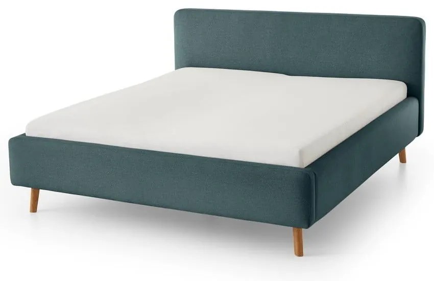 Letto matrimoniale imbottito blu rete non inclusa 160x200 cm Mattis – Meise Möbel