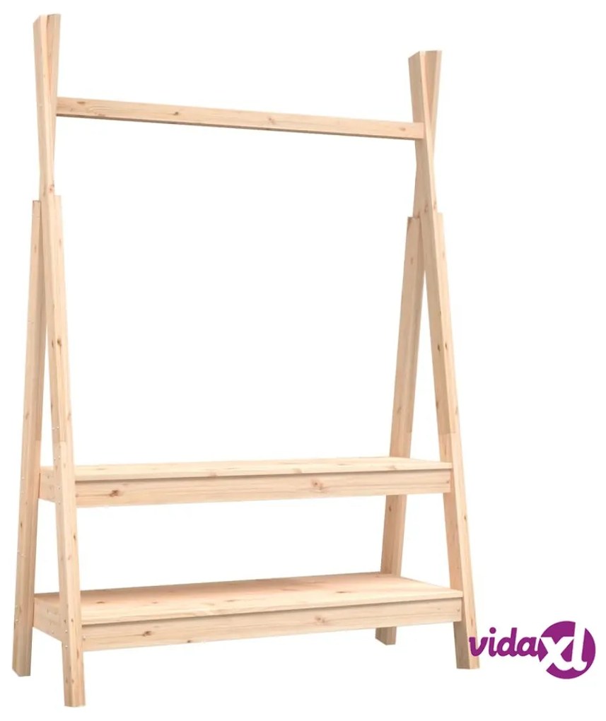 vidaXL Appendiabiti 100x45,5x150 cm Legno Massello di Pino