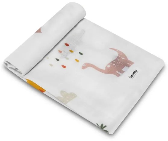 Lionelo - Set da 3 mussole in bambù 70x70 cm Dino