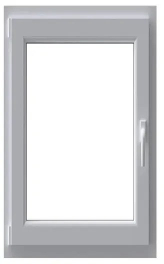Finestra in PVC bianco L 60 x H 120 cm, 1 anta apertura a sinistra