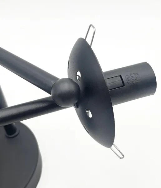 Brilagi - Lampadario a plafone MALIVA 3xE14/15W/230V nero/trasparente