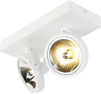 Faretto di design bianco orientabile 2 luci - Go
