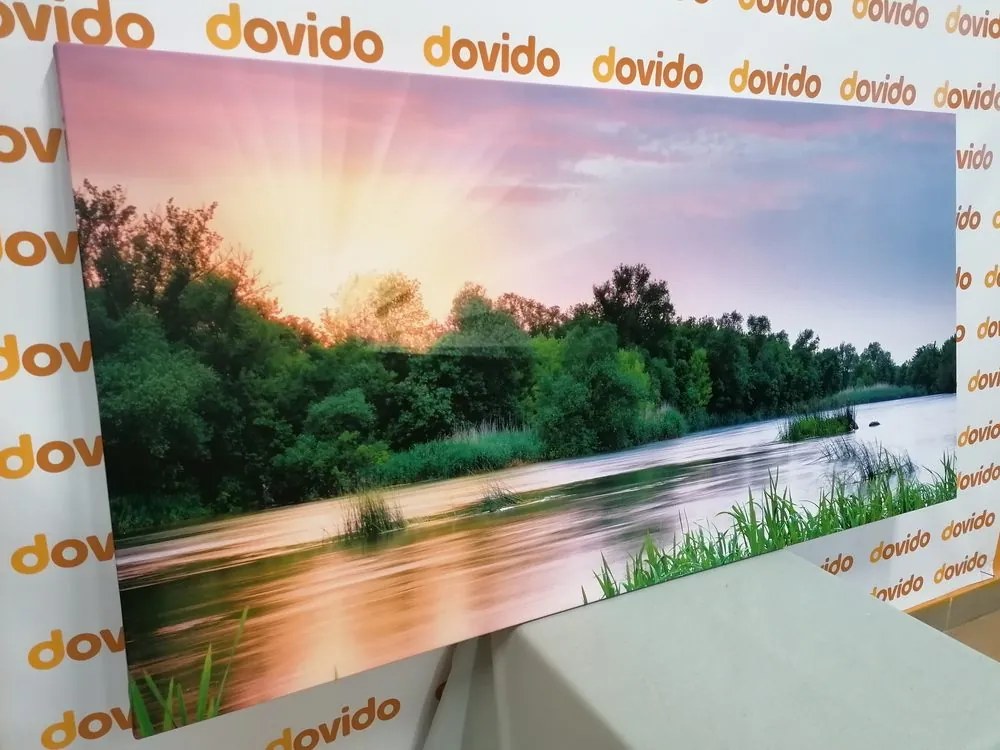 Stampa su tela – Alba sul fiume