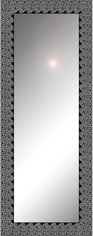 Specchio Fiorenza rettangolare in legno nero, argento 125 x 40 cm