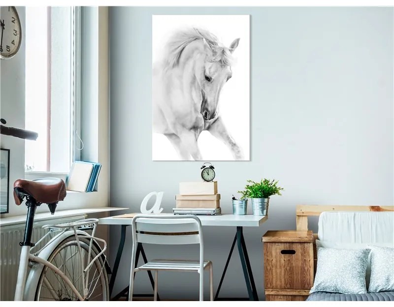 Quadro White Horse (1 Part) Vertical