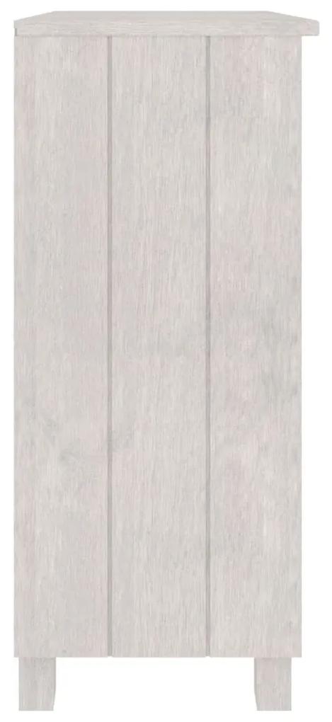 Credenza hamar bianca 85x35x80 cm in legno massello di pino