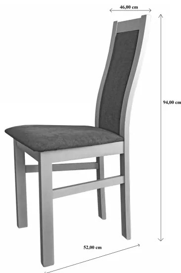 Sedia da pranzo ZOE rovere/marrone