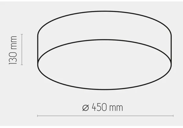 Plafoniera RONDO 4xE27/15W/230V d. 45 cm bianca
