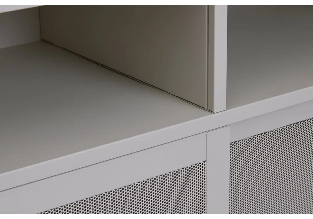 Armadietto grigio in metallo con porte scorrevoli 90x180x40 cm Veep – Unique Furniture