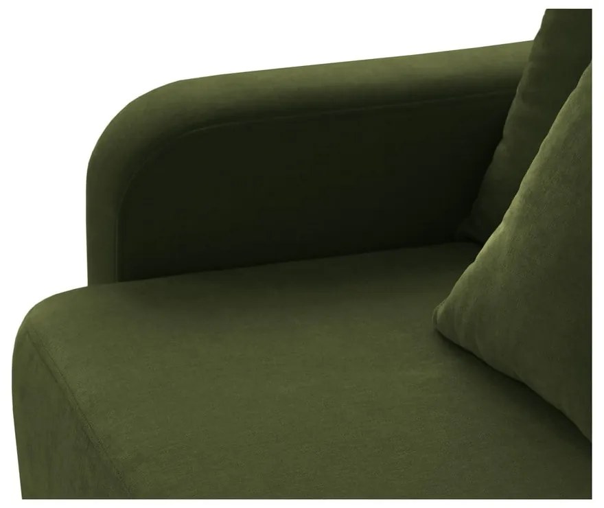 Divano verde allungabile con contenitore 231 cm Elen – Micadoni