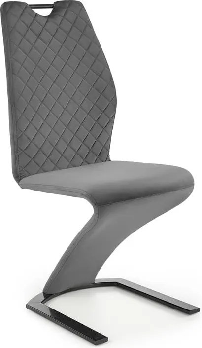 Sedia K442 grigio velluto