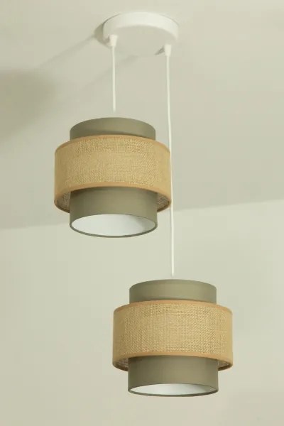Brilagi - Lampadario a sospensione su cavo RESNA 2xE27/60W/230V Ø 30 cm marrone/beige
