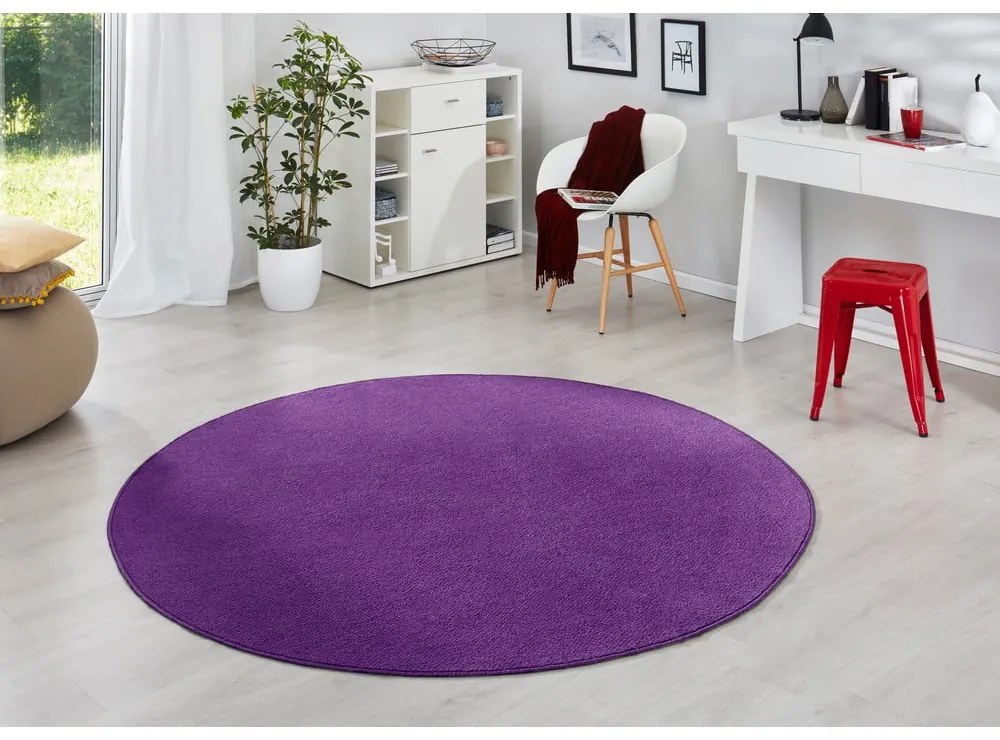 Tappeto rotondo viola scuro ø 133 cm Fancy - Hanse Home