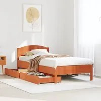 Letto senza Materasso Marrone Cera 90x200 cm Legno di Pino 3301847