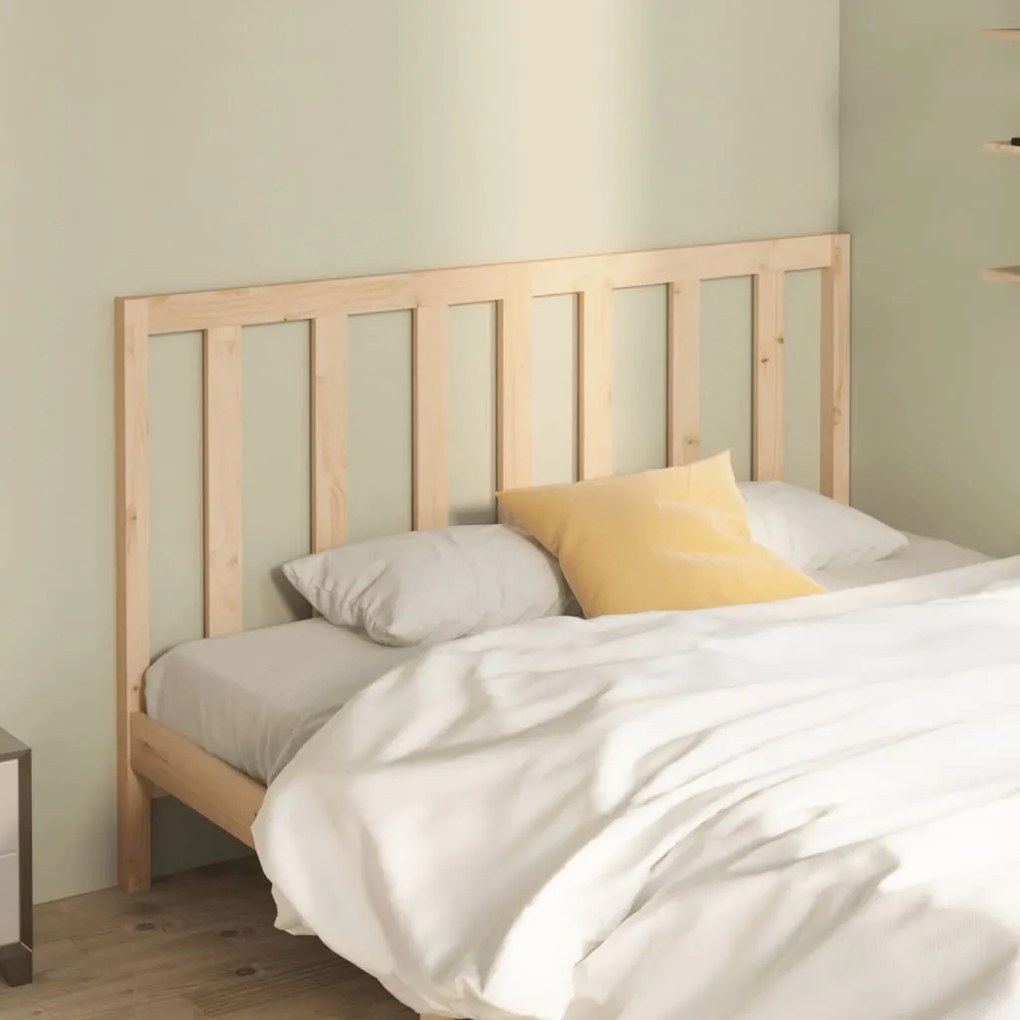 Testiera Per Letto 126x4x100 Cm İn Legno Massello Di Pino /
