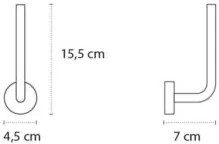 New line p5 portarotolo tondo verticale in acciaio inox cromo