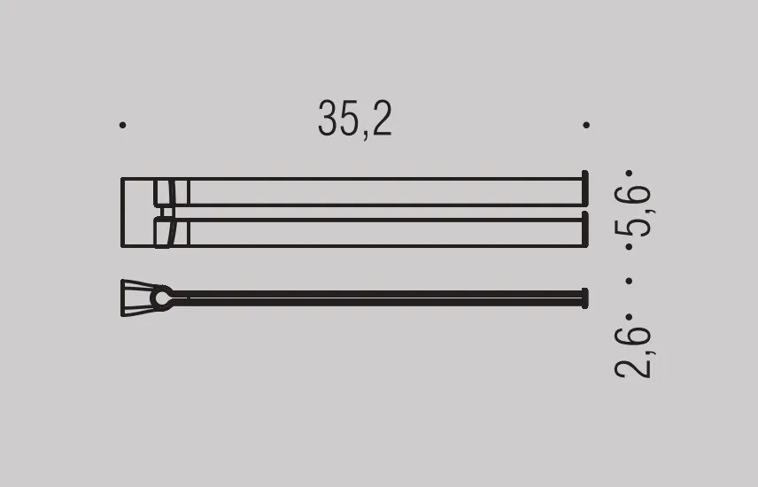 Colombo design Trenta B30120CR portasciugamani doppio a Snodo Cromo