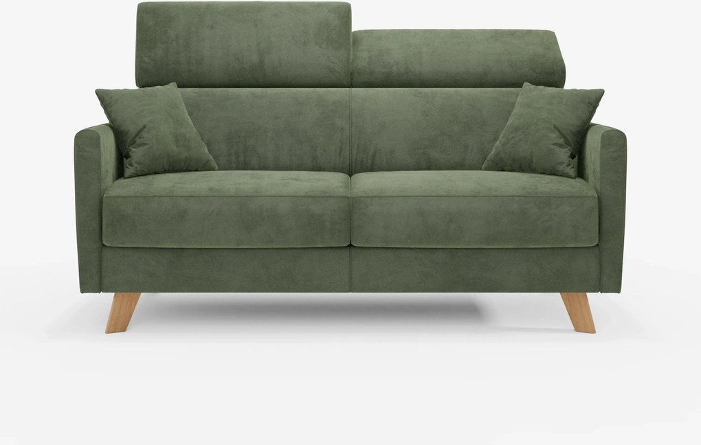 Francy divano letto con poggiatesta regolabili - 100% sfoderabile in elegante tessuto smacchiabile T30