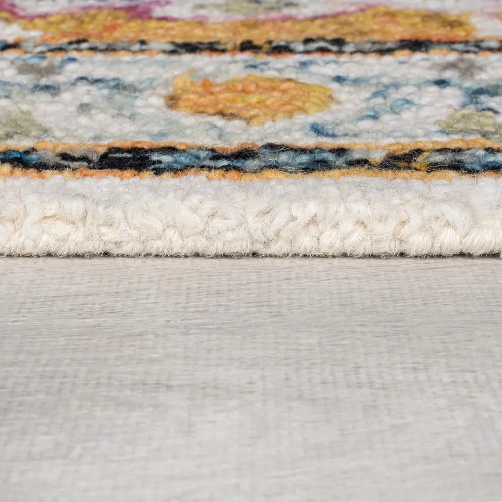 Tappeto in lana gialla 200x290 cm Dahlia - Flair Rugs