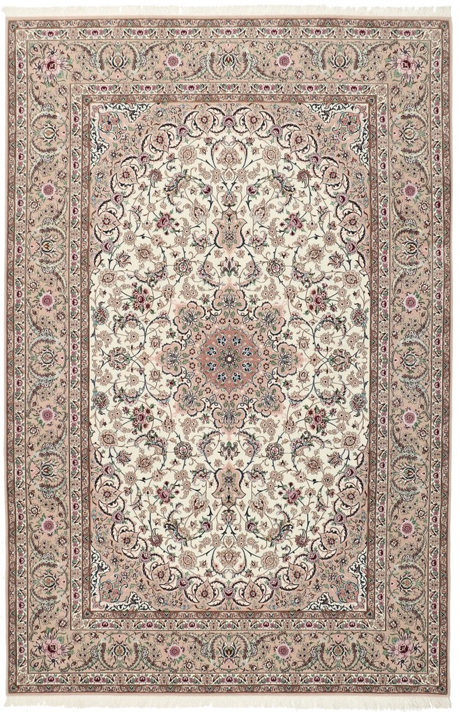 Isfahan Tappeto 210x310 (Iran) Annodato A Mano