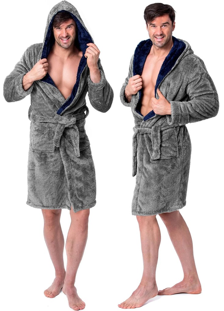 Accappatoio Jordan Grey-Navy MEN M