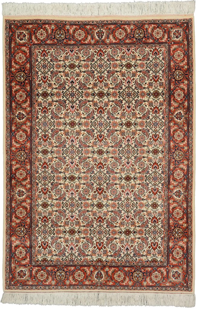 Herati Tappeto orientale 120x180 Beige (Indian) Annodato A Mano