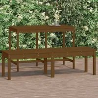 Panca Giardino 2 Posti Miele 159,5x44x45cm Legno Massello Pinocod mxl 82022