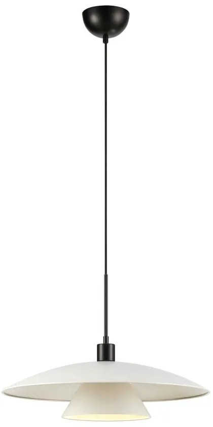 Lampada a sospensione bianca e nera con paralume in metallo ø 50 cm Millinge - Markslöjd