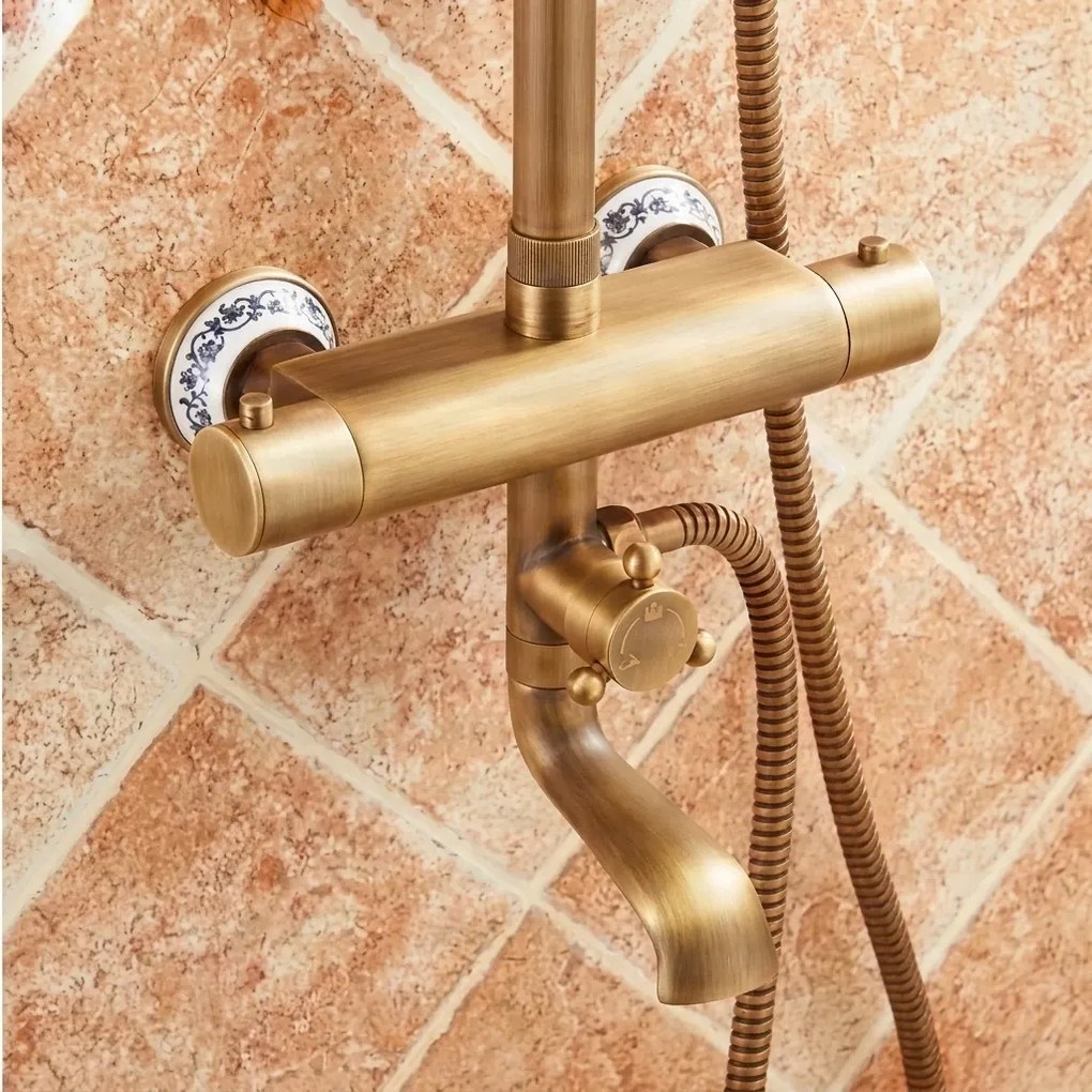 Sistema doccia termostatico ATS1155 esterno a parete in più finiture