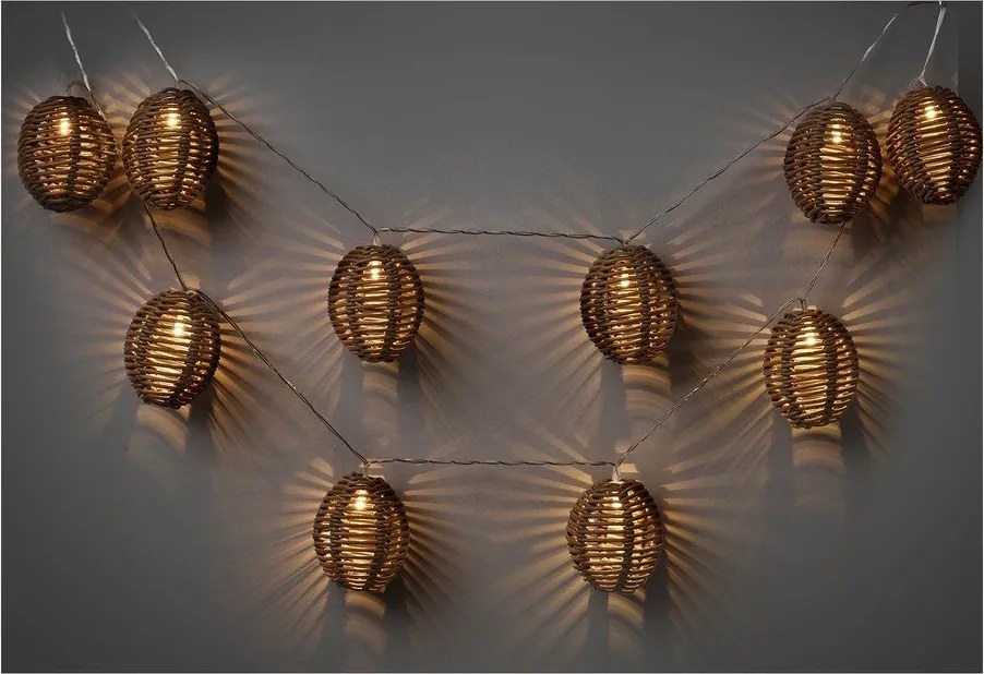 Catena luminosa LED con alimentazione a batteria numero lampadine 10 pz lunghezza totale 180 cm Carlisle – House Nordic