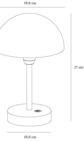 Nordlux - Lampada da tavolo ricaricabile dimmerabile ELLEN LED/2,8W/3,7V IP44 ne