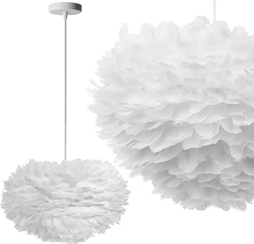 Lampada Pensile di Piume Bianco APP335-3CP