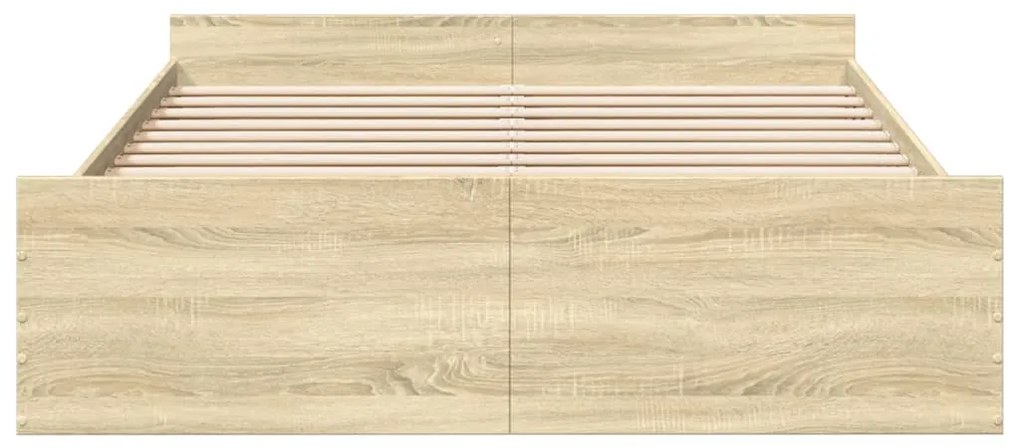 Giroletto cassetti rovere sonoma 140x200 cm legno multistrato