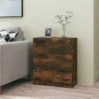 Credenza Rovere Fumo 60x30x70 cm in Legno Multistrato 816985